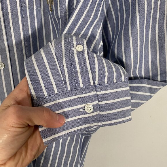 NWT Octobers Very Own Vertical Stripe LS Monogram Logo Woven Shirt mens size XXL - Picture 7 of 9